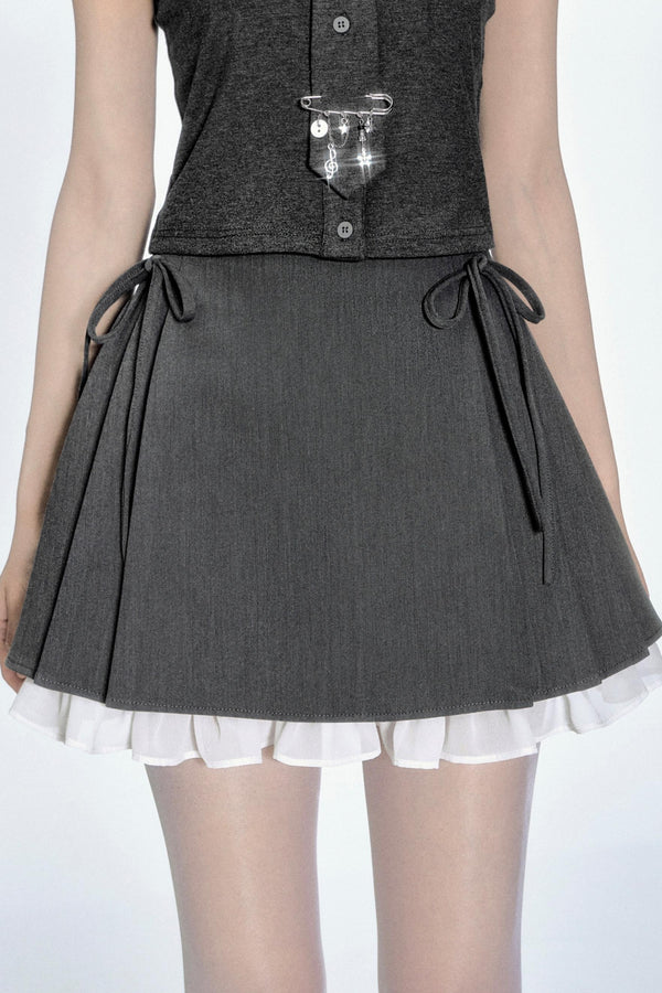Pleated Bustier Skirt