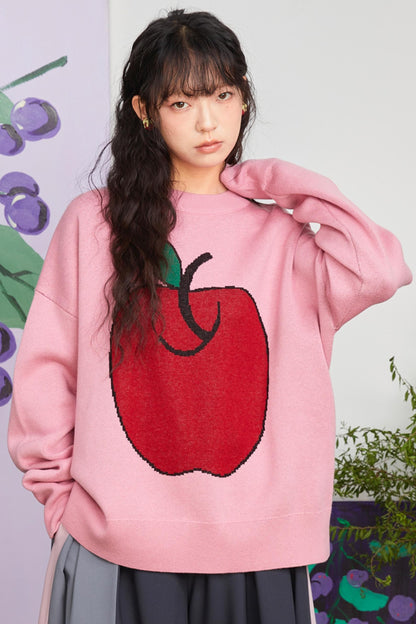 Art Apple Knit Sweater