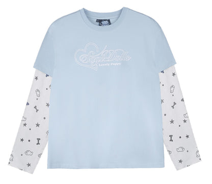 Blue & White Splice T-Shirt