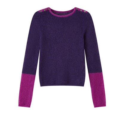 Rose Purple Knit Top