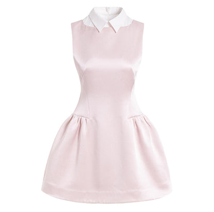 Pink Satin Two-Piece Dress