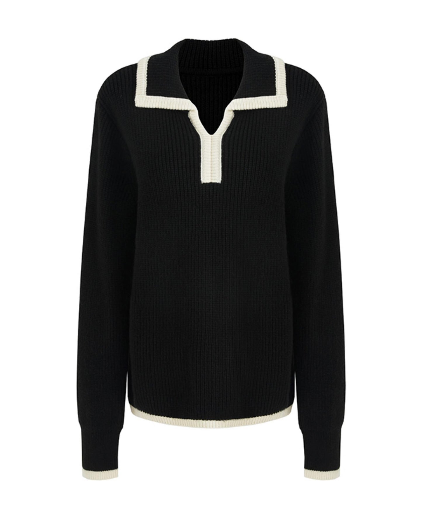 Elegant Monochrome Knit Top