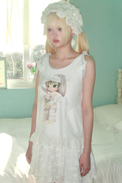 Ruffled Rhinestone Camisole