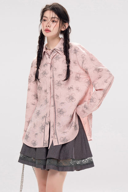 Cherry Blossom Layered Shirt