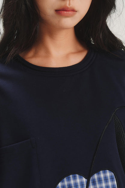 Patchwork Embroidery Sweatshirt