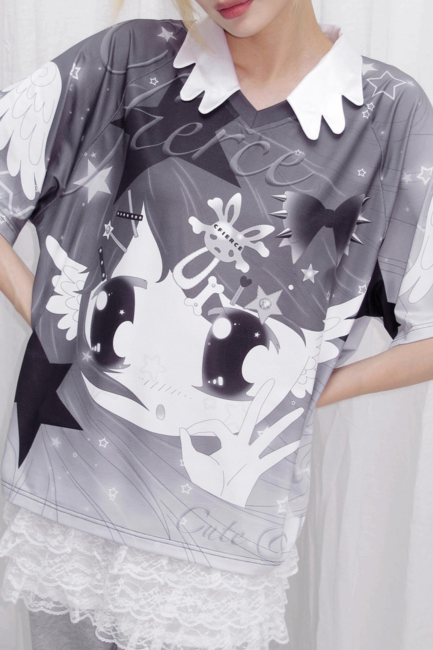 Printed Raglan Sleeve T-Shirt