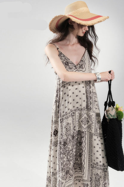 Sunset Bohemian Beaded Slip Dress