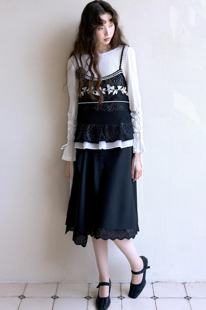 Original Black Retro A-Line Skirt