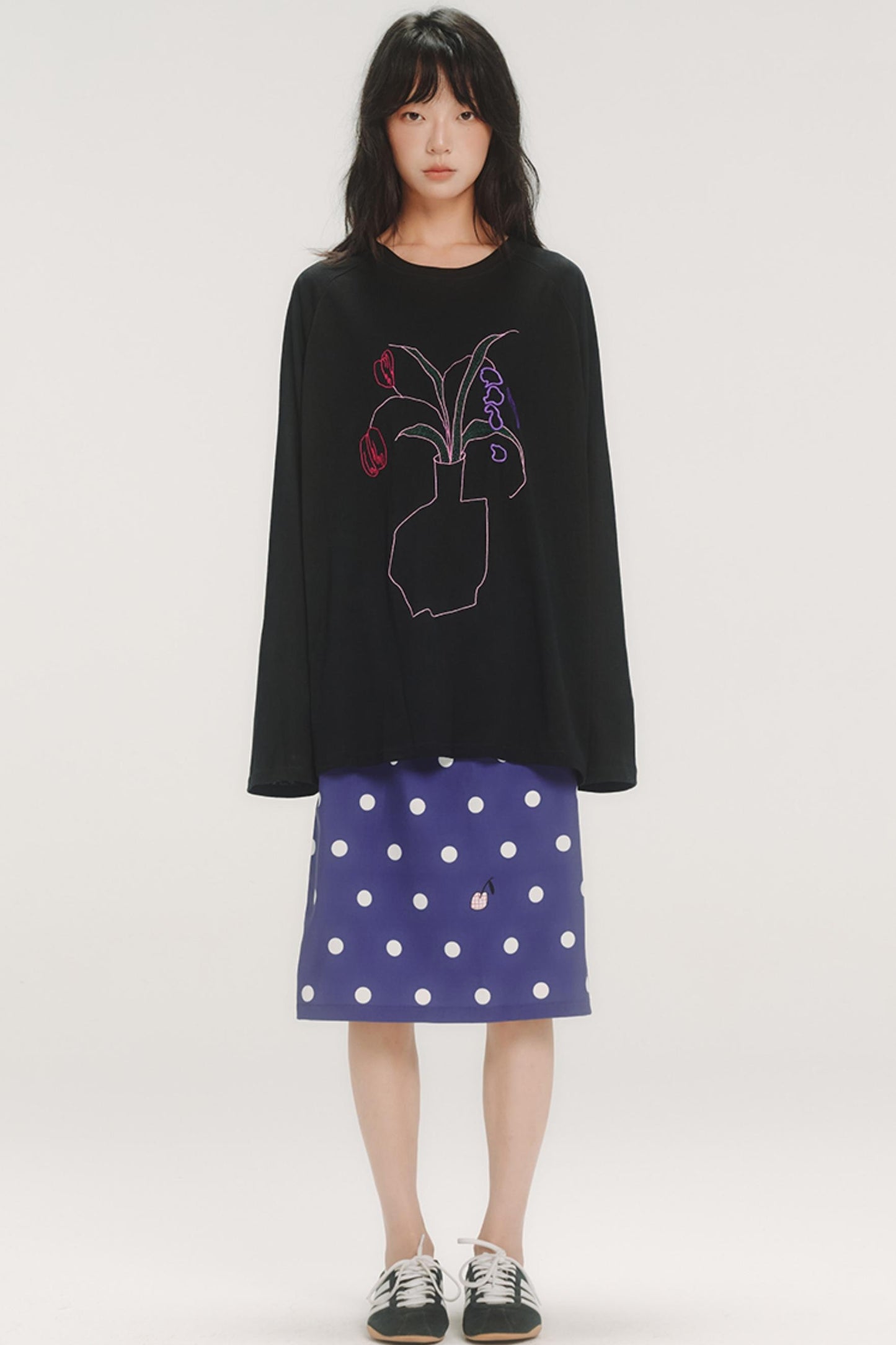 Cherry Polka Dot Skirt