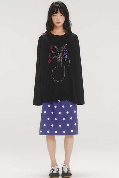 Cherry Polka Dot Skirt