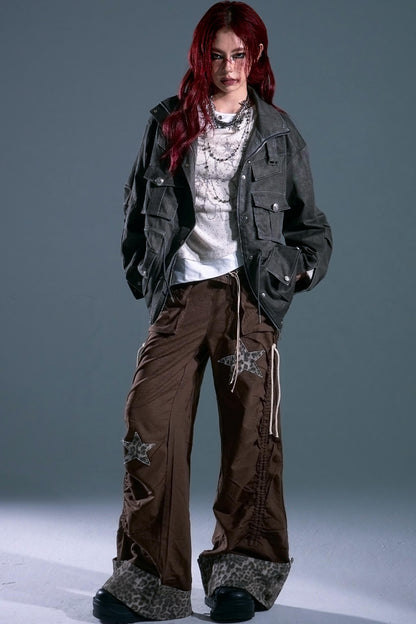 Garden Vintage Distressed Cargo Jacket