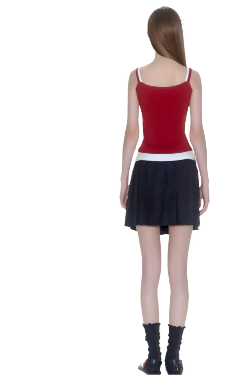 Lace Embroidery Suspender Skinny Vest