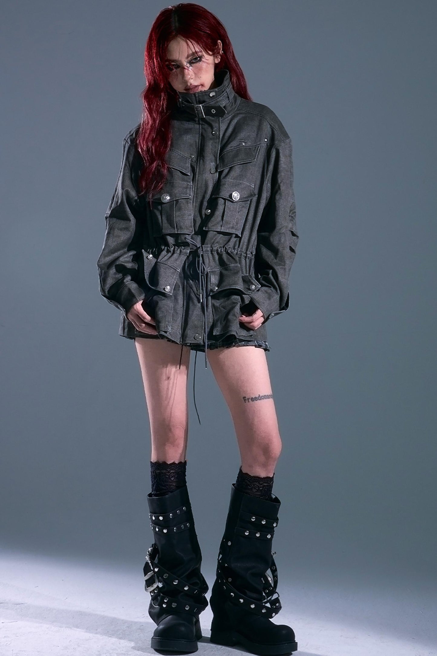 Garden Vintage Distressed Cargo Jacket