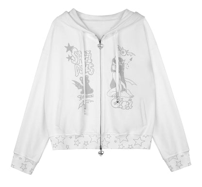 Angel Wings Graffiti Hooded Sweatshirt