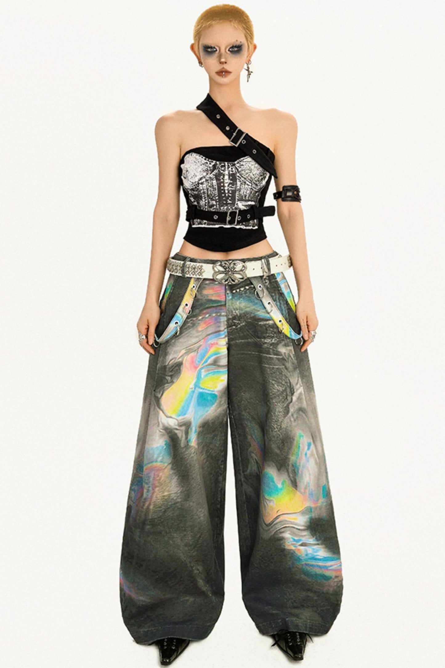 American Retro Color Smudge Jeans