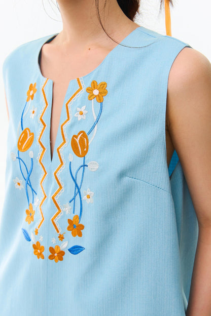 Tulip V-neck A-line Dress