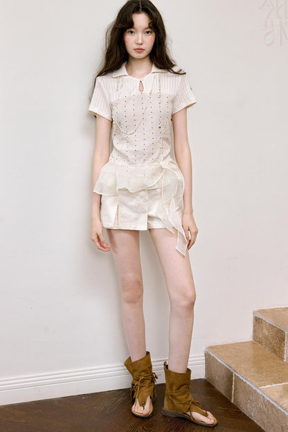 Bohemian Polka Dot Lace Top