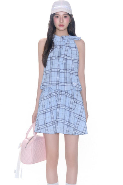 Blue Check Dress