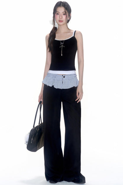 Stitched Straight Leg Pants