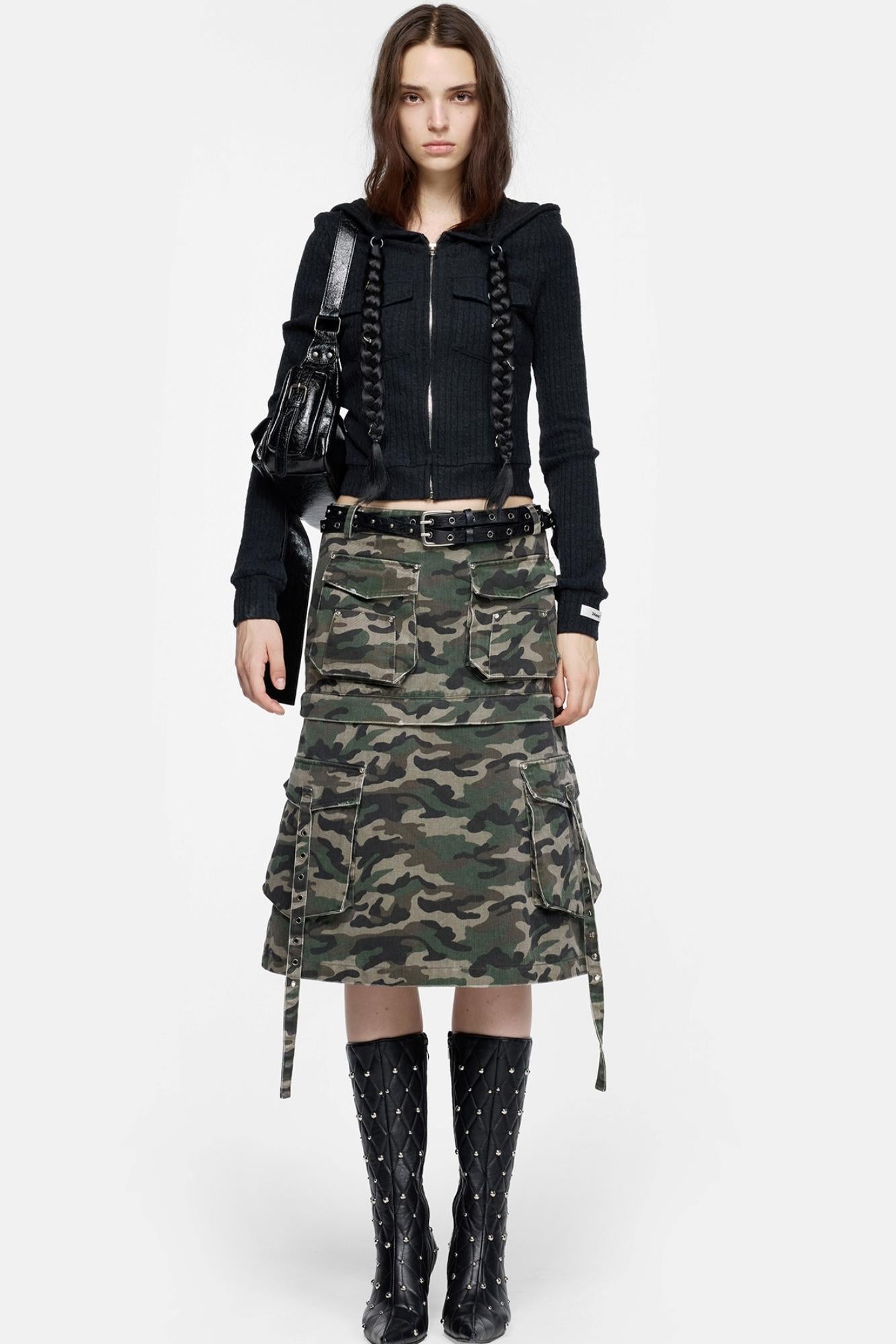 Spice Girl Style Camouflage Skirt