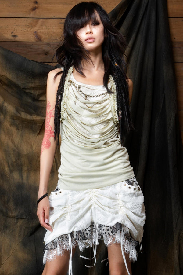 Fake Two Piece Vest Top