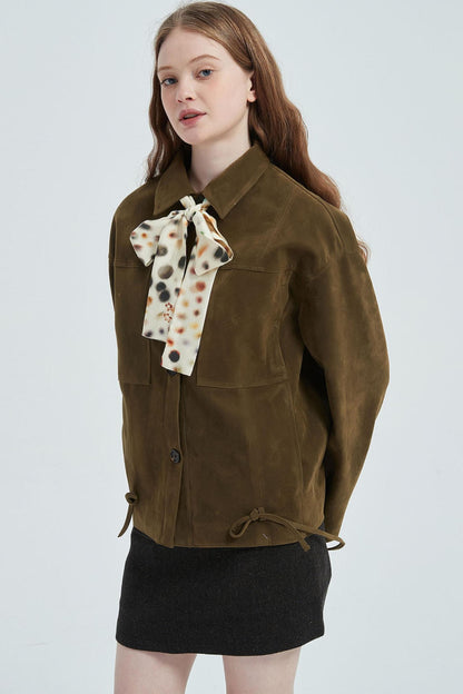 Suede Cargo Jacket
