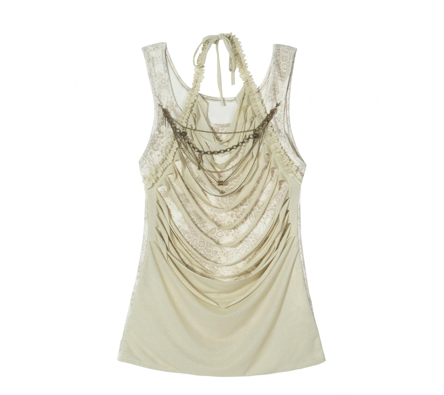 Fake Two Piece Vest Top