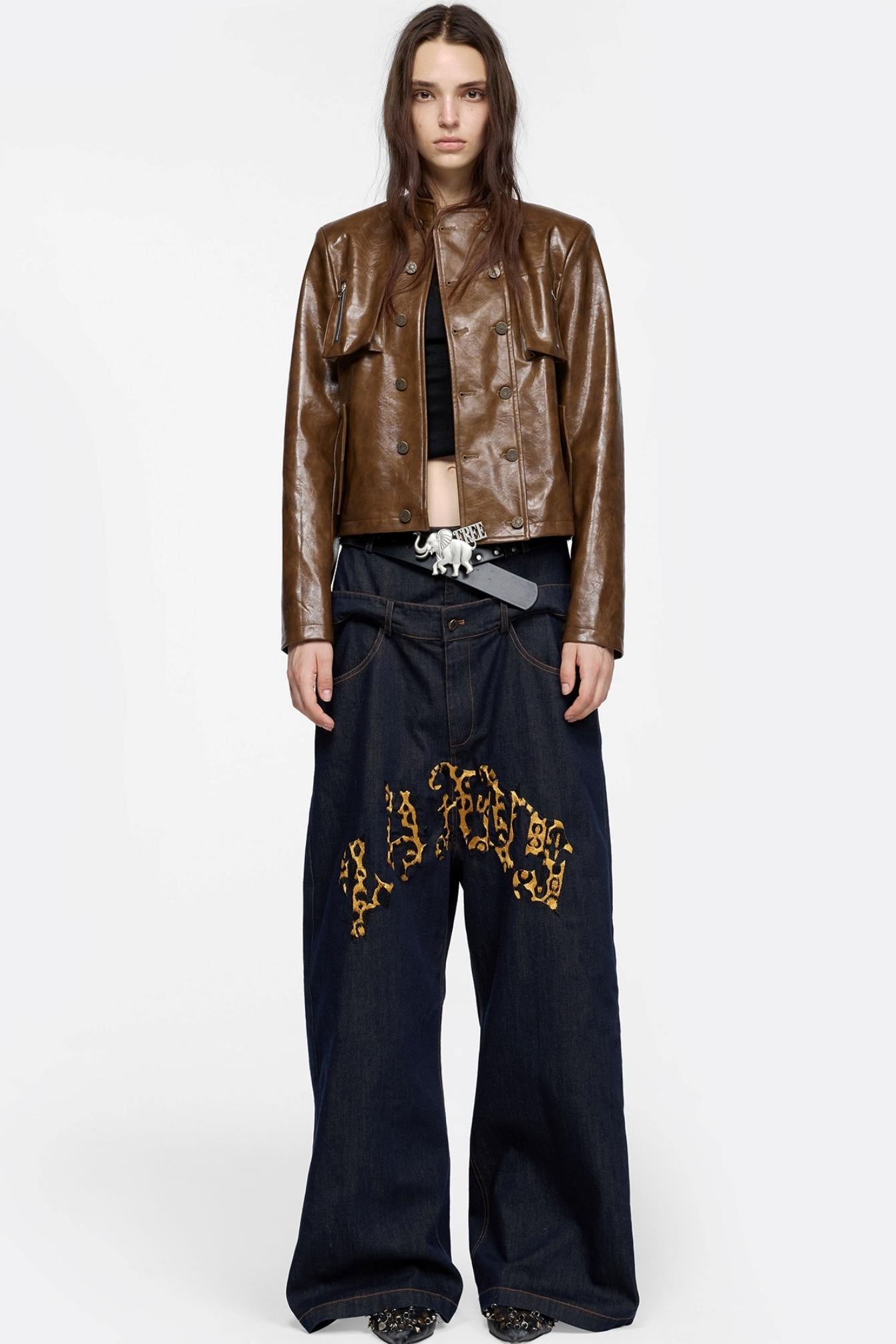 Overseas Celebrity Fashion Bloggers Punk Coat