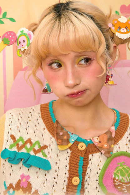 Honeydew Elephant Cream Acrylic Hairpin Edge Clip