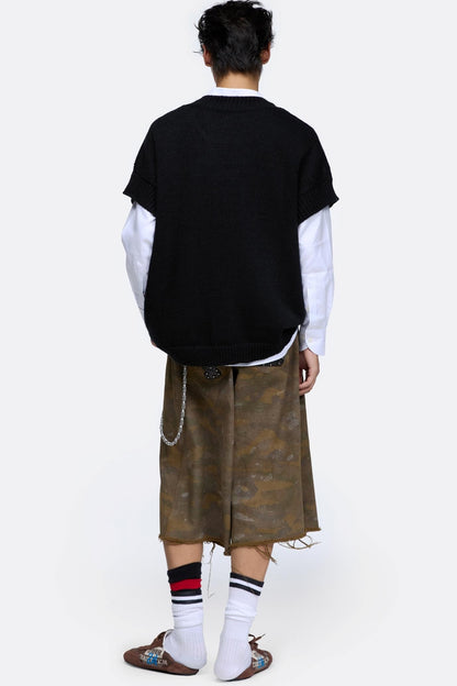 Street Two-Tone Knitted Vest