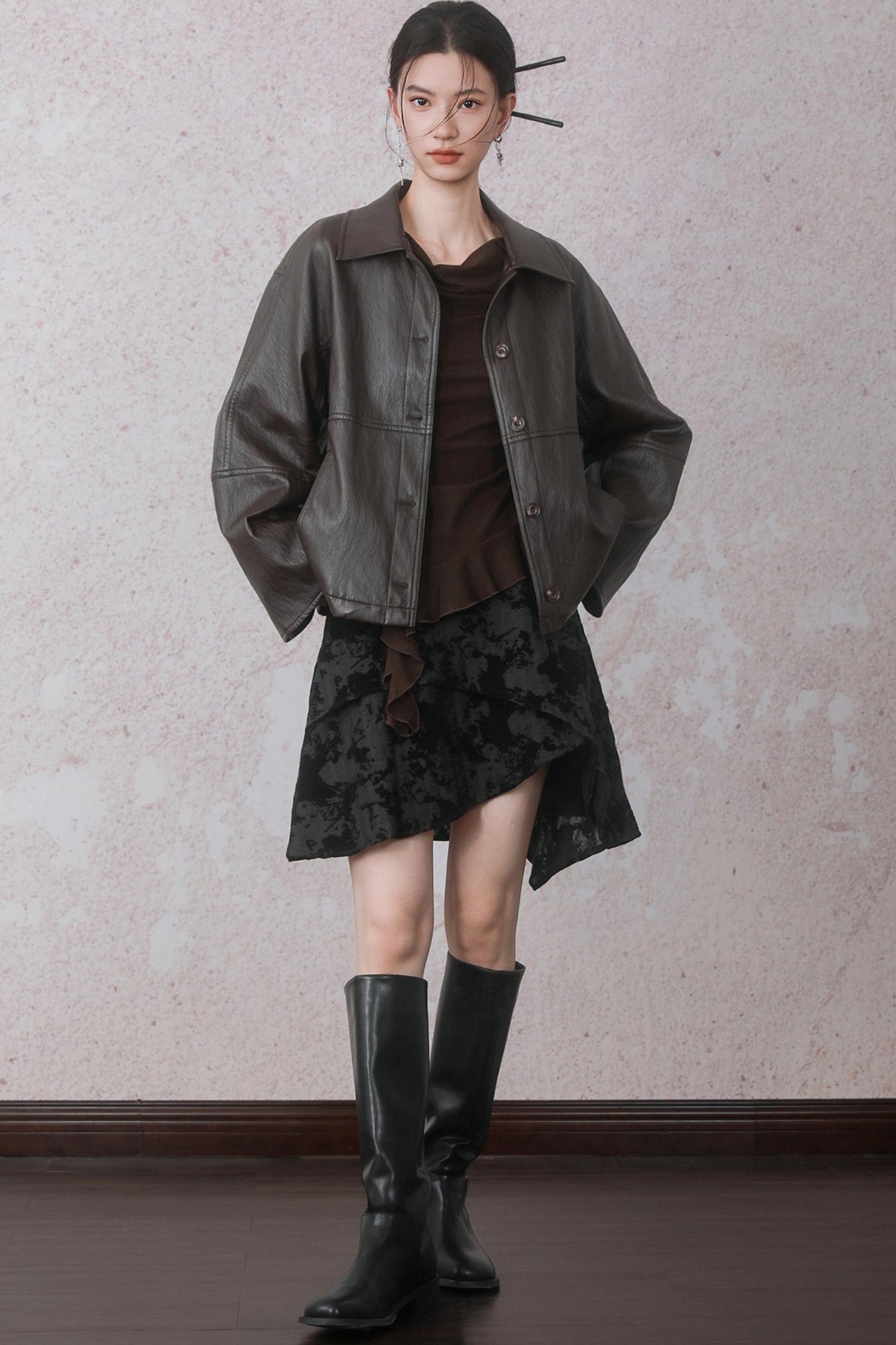 Autumn Staggered Asymmetrical Skirt