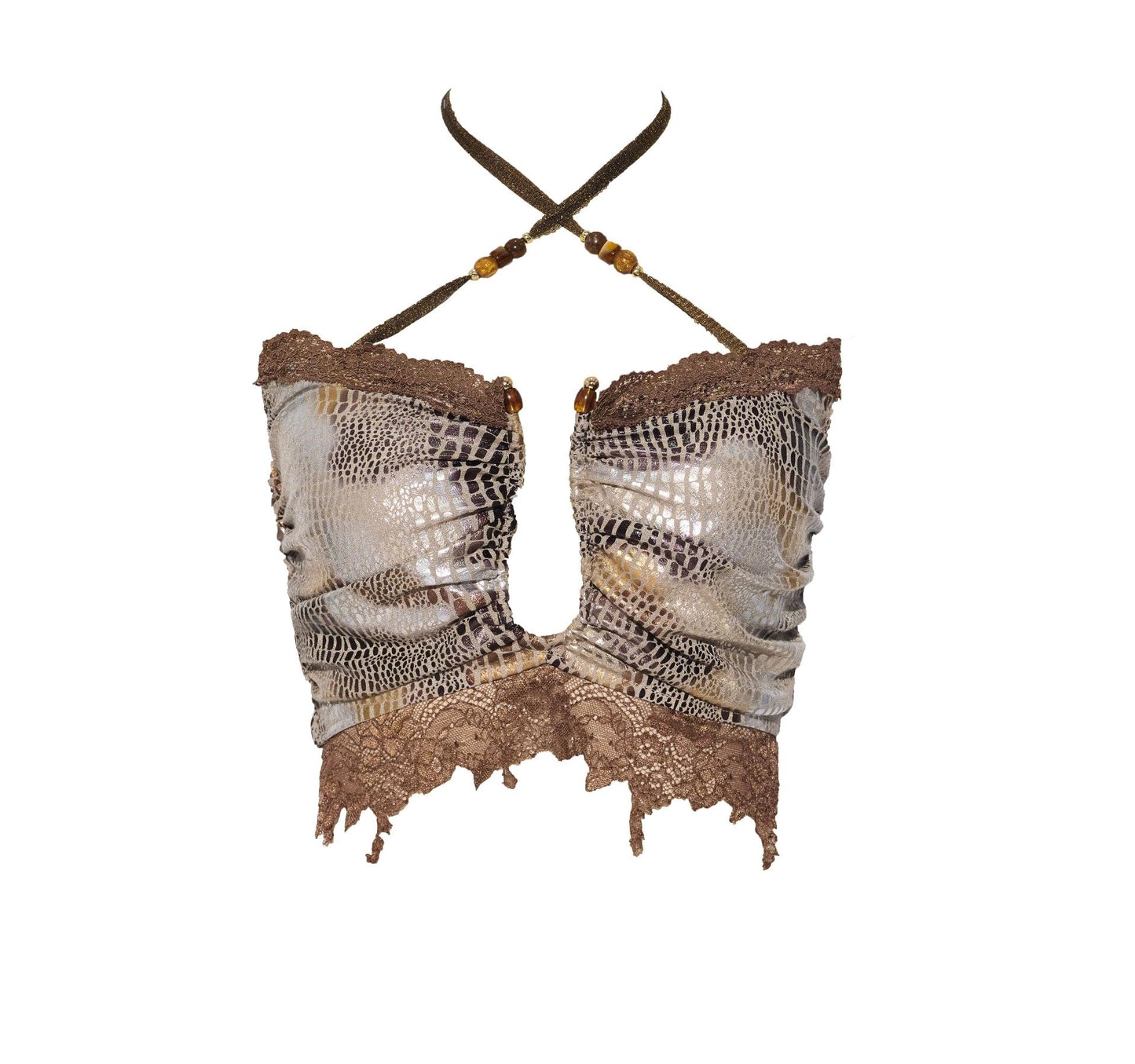 Gilded Snake Halterneck Top