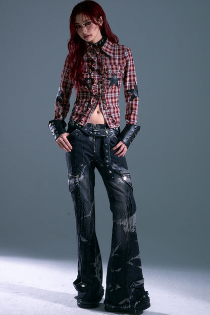 Star Leather Slim Shirt