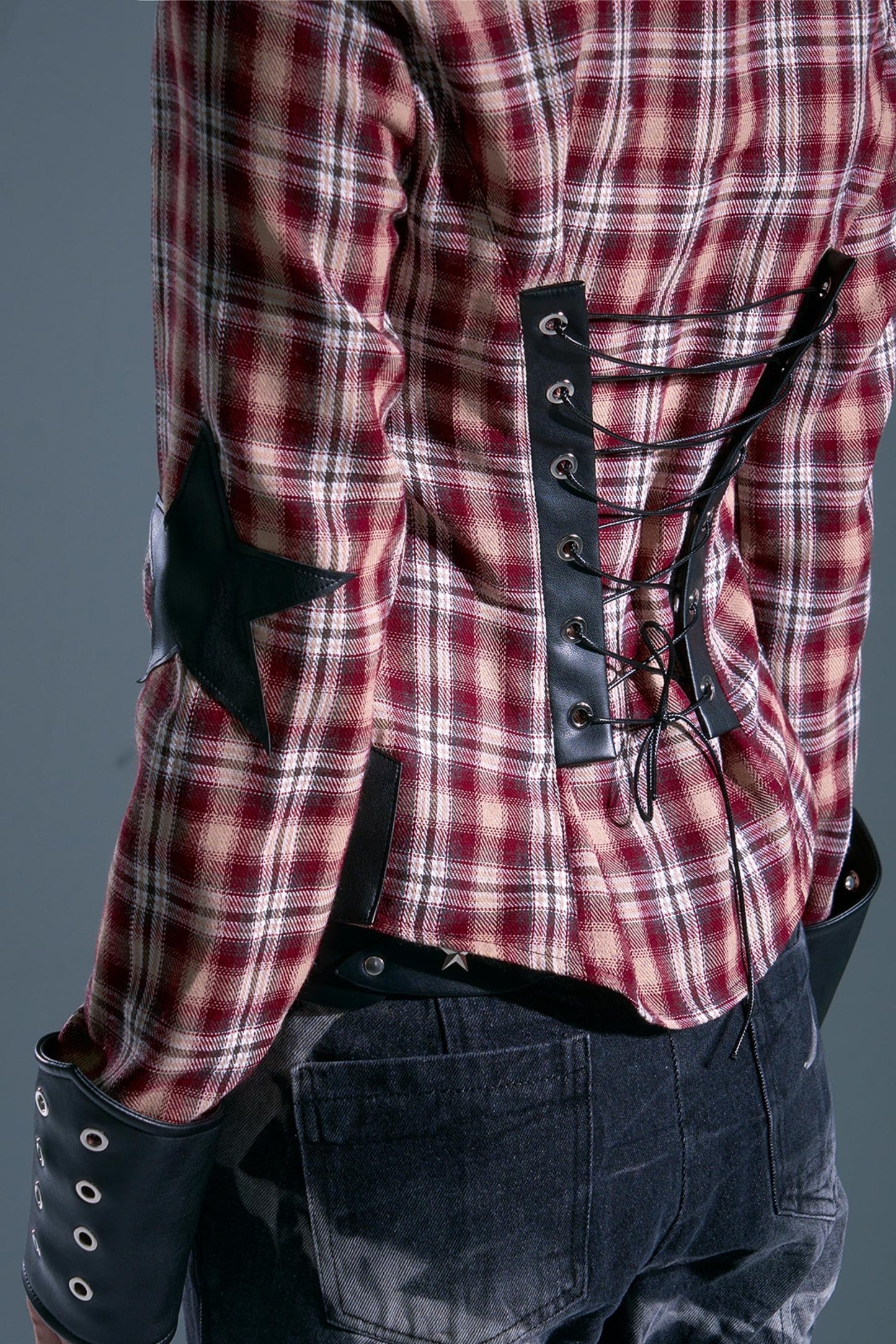 Star Leather Slim Shirt