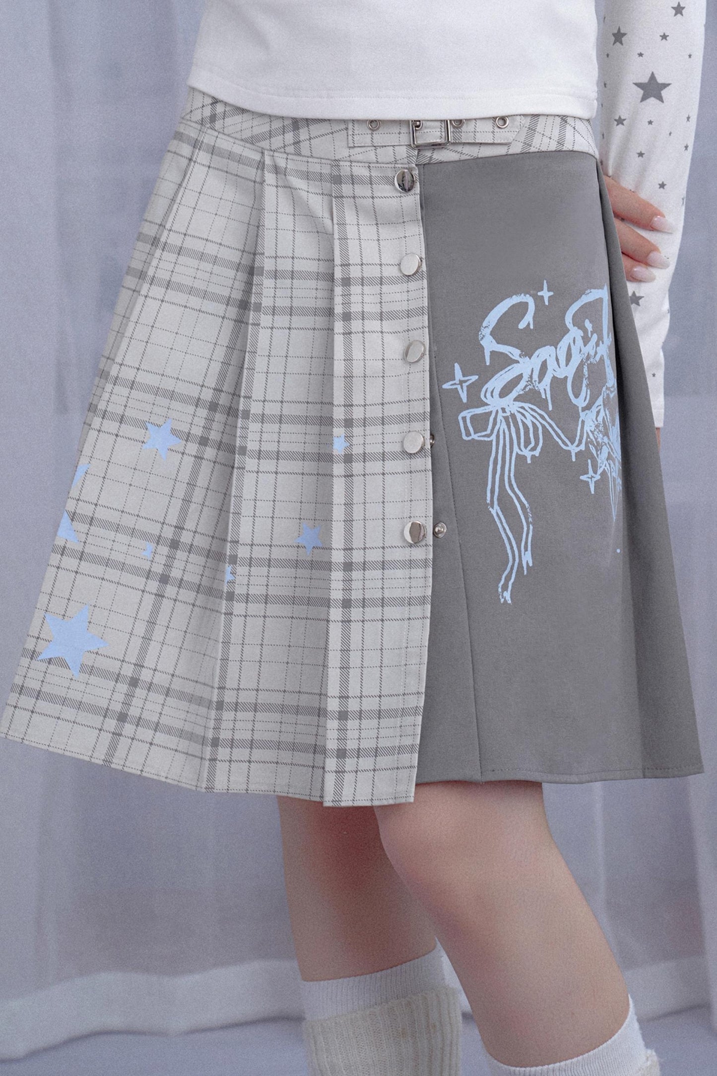 Sweet Preppy Style Pleated Skirt