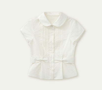 Polka Dot White Bow Girl Shirt