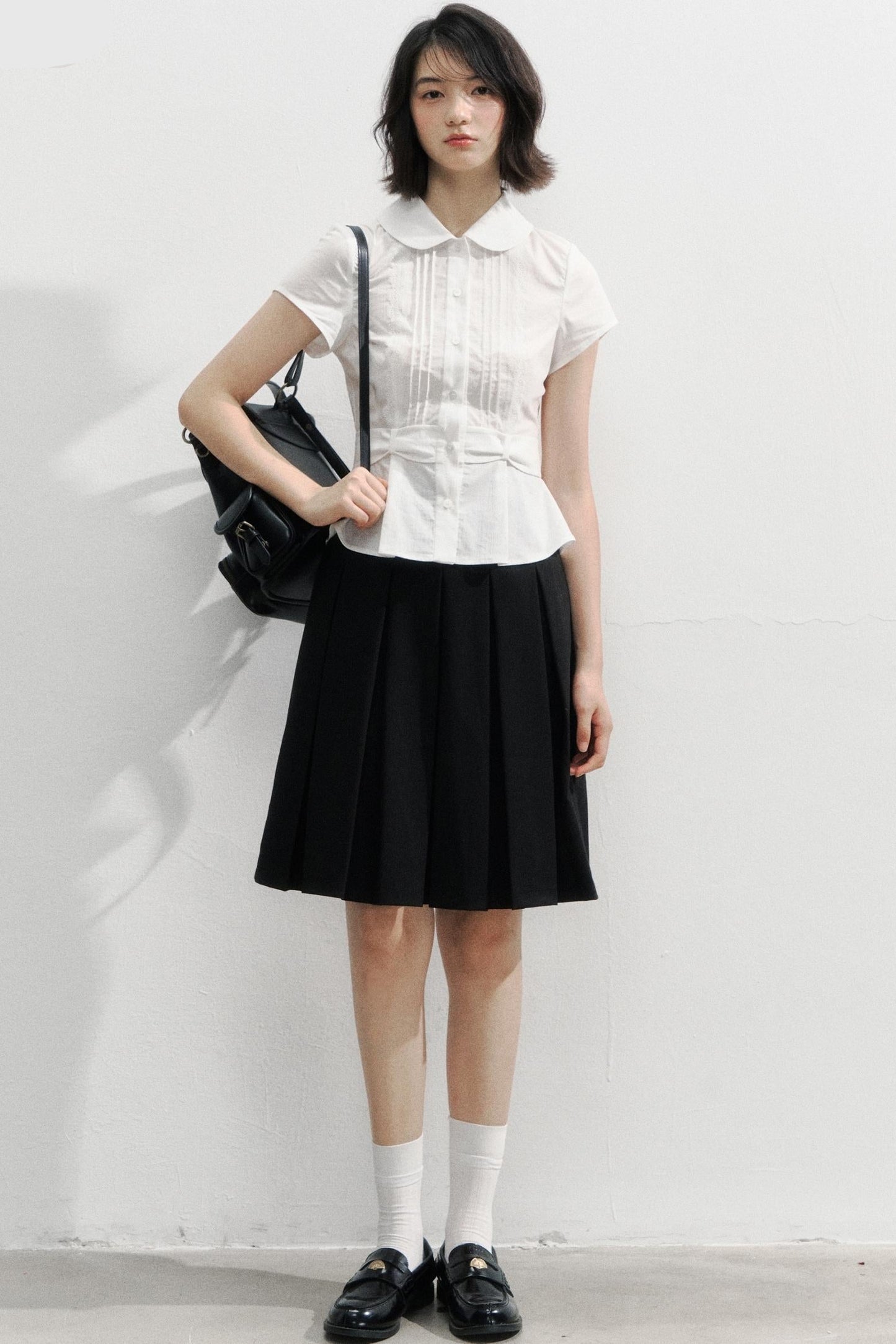 Polka Dot White Bow Girl Shirt
