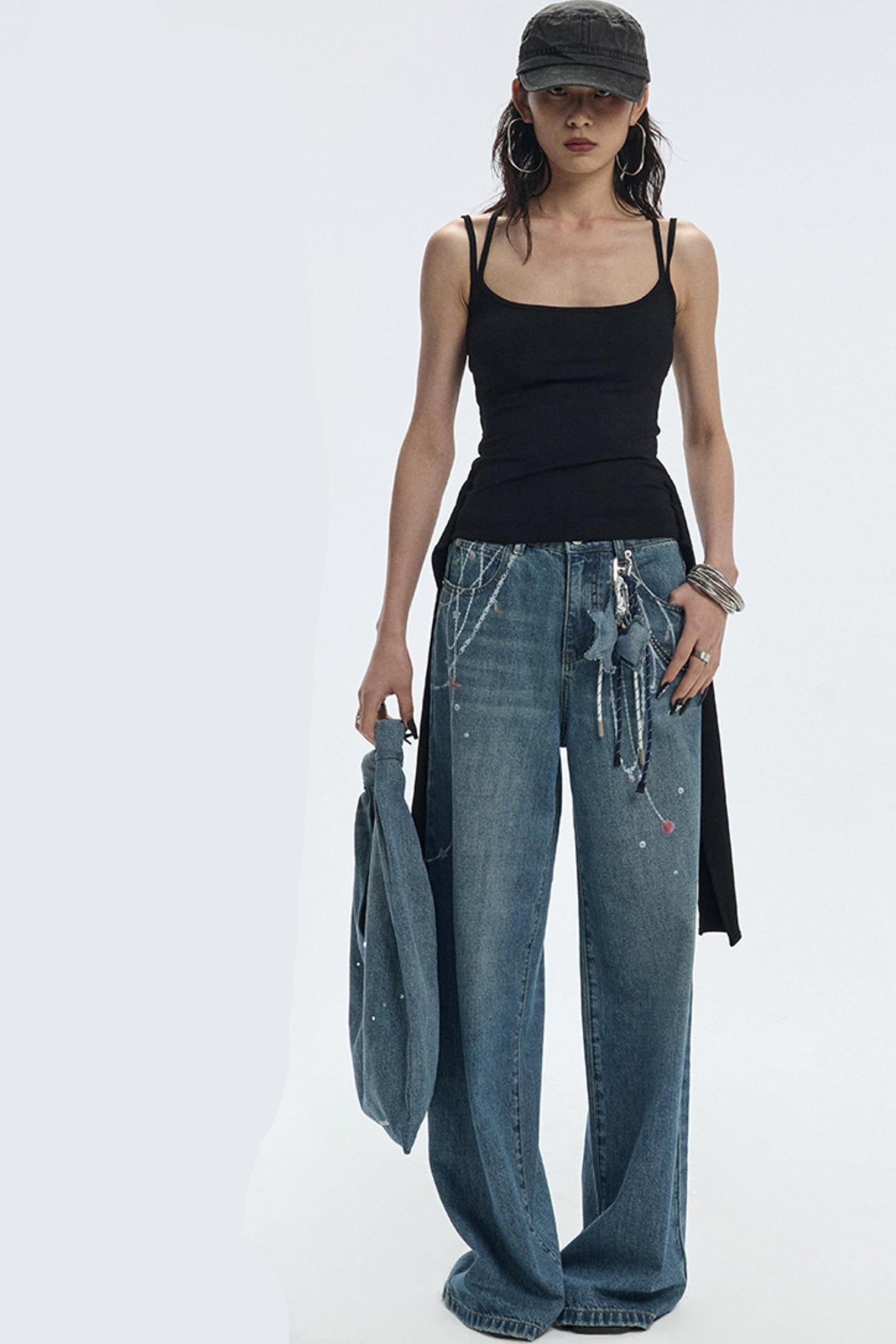 Ocean Chain Loose Womens Jeans