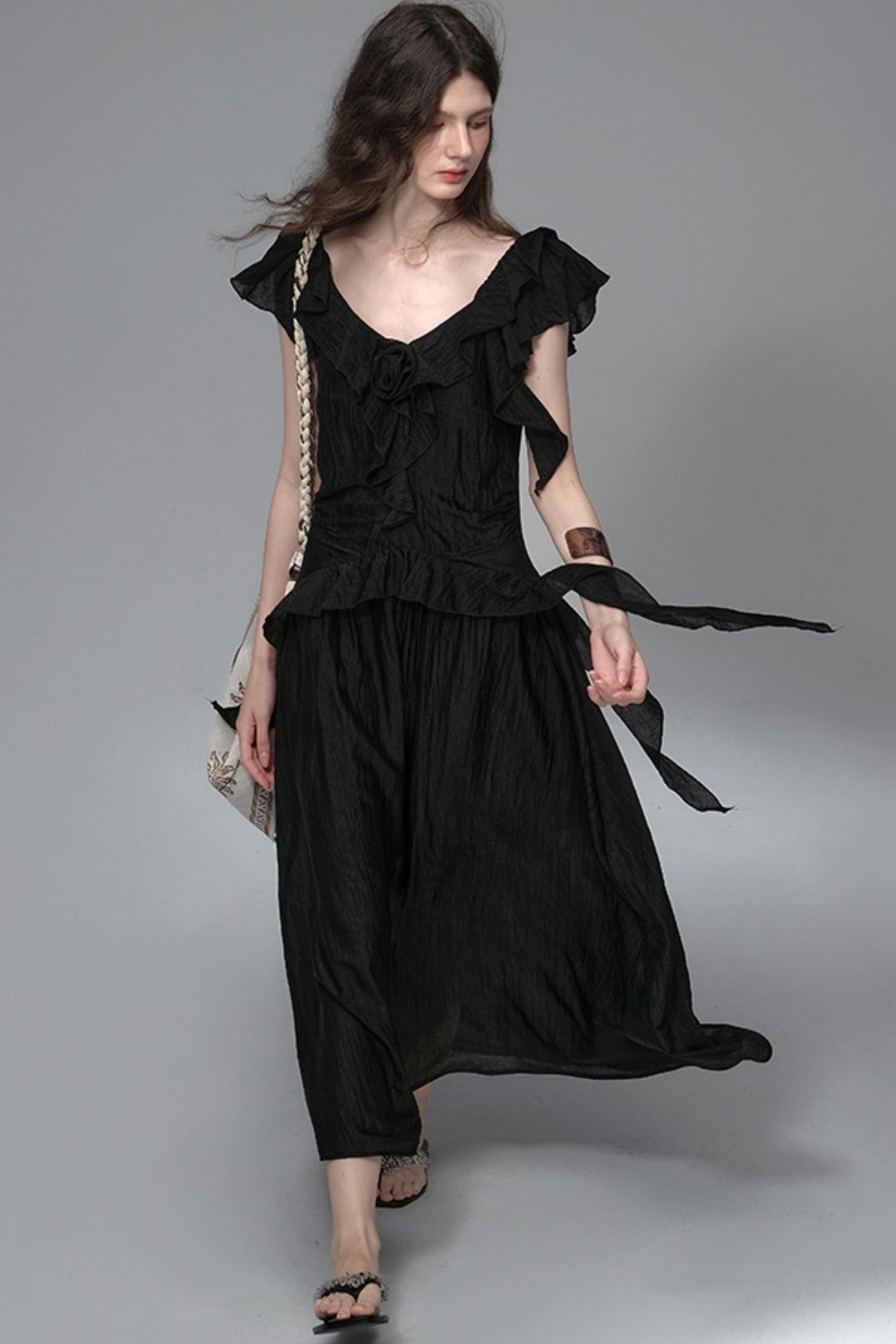 Mandala Flower Pleated Dress