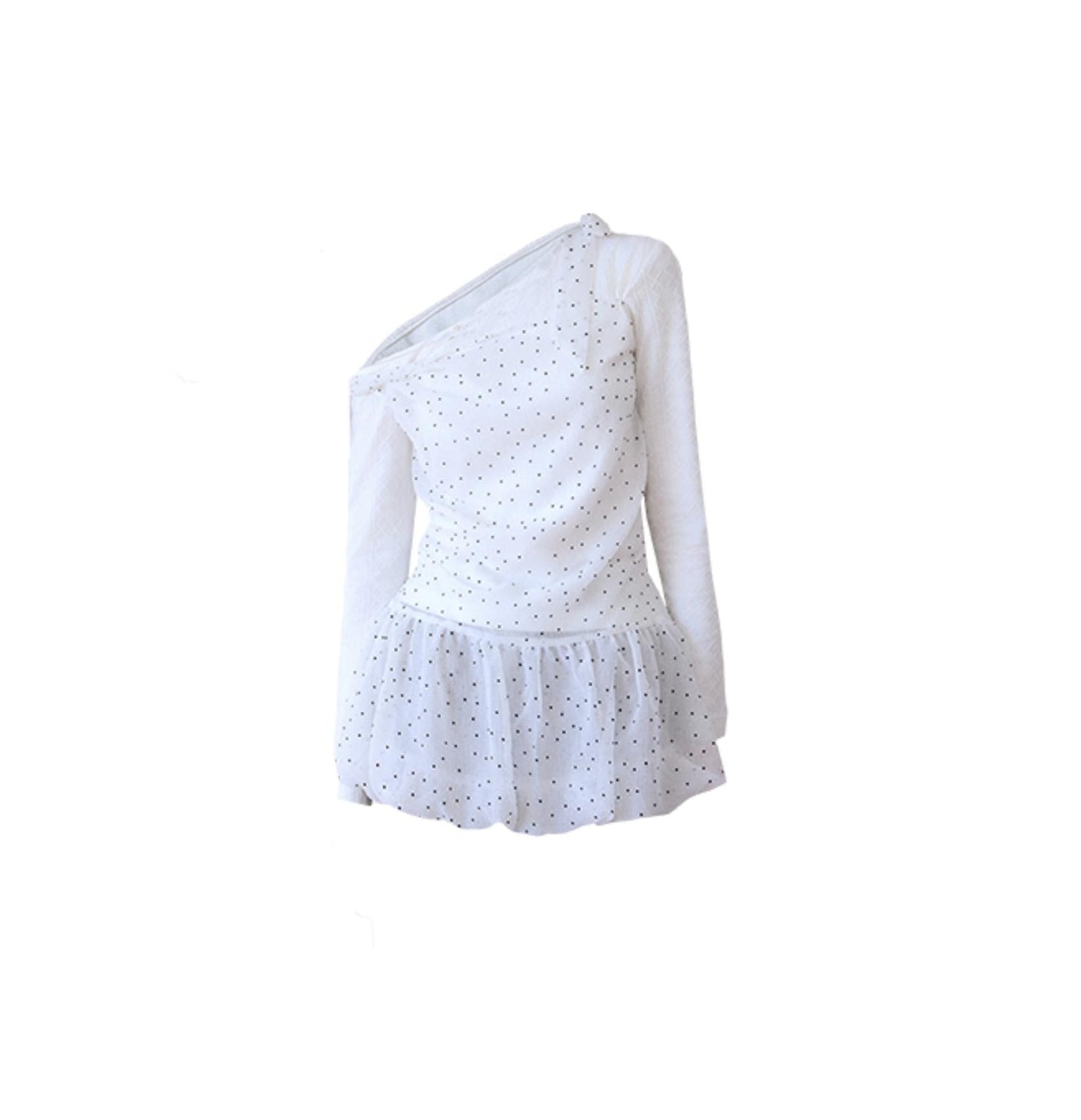 Asymmetrical Polka Dot Top