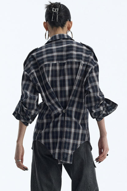 Vintage Black Lapel Shirt