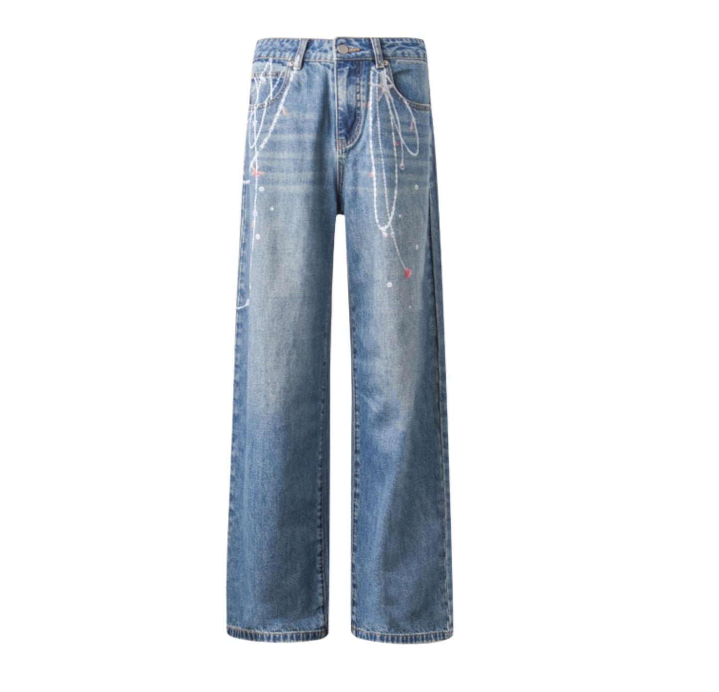 Ocean Chain Loose Womens Jeans