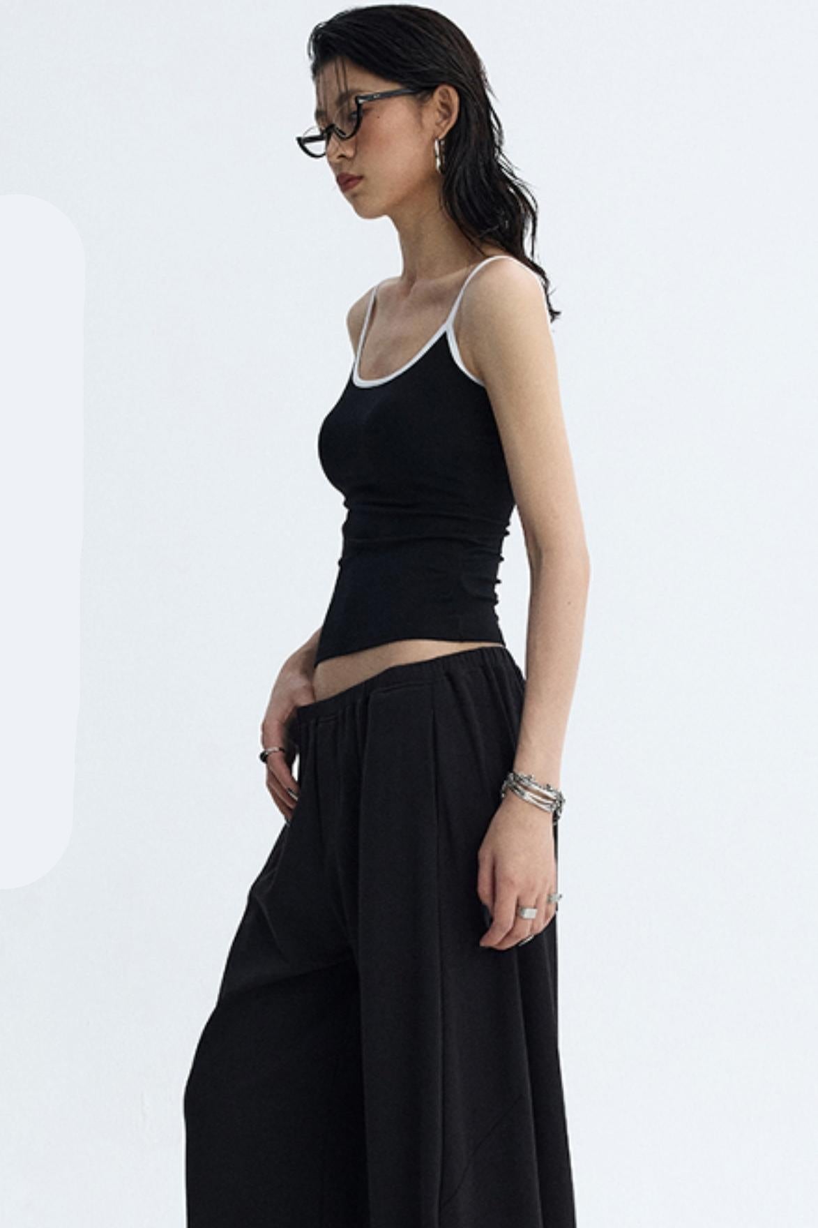 Solid Color U-Tie Slim Camisole