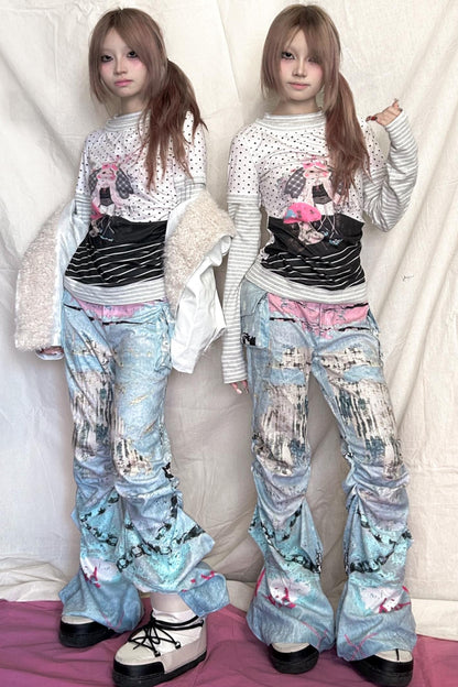 Original Graffiti Pleated Trousers