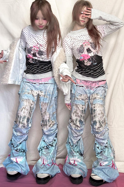 Original Graffiti Pleated Trousers