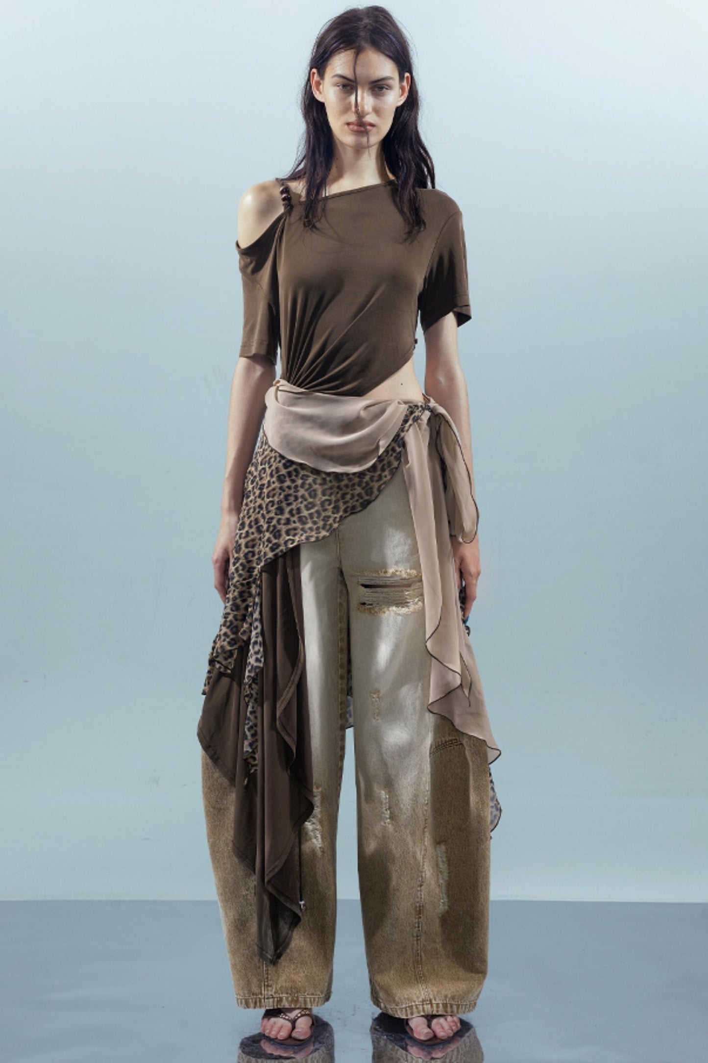 Off-Shoulder Irregular Tee