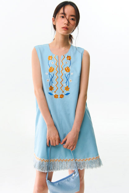 Tulip V-neck A-line Dress