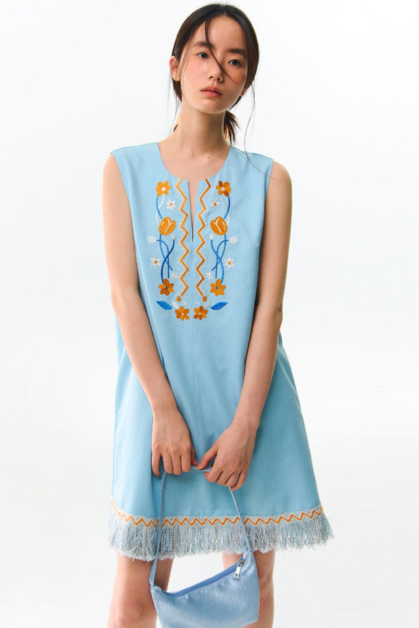 Tulip V-neck A-line Dress