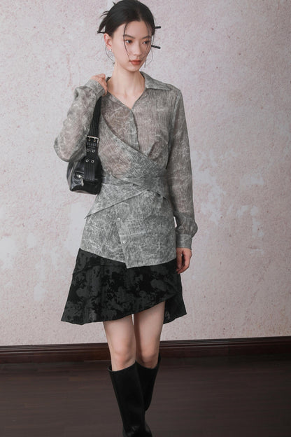 Autumn Gray Texture Shirt