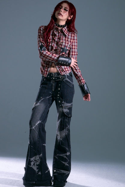 Star Leather Slim Shirt